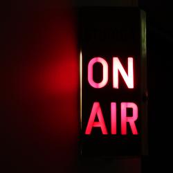 Radio on air sign 
