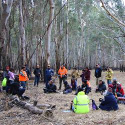 People at a workshop in the bush