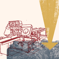 Industrial machinery, stylised poster