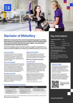 Thumbnail Bachelor of Midwifery flyer