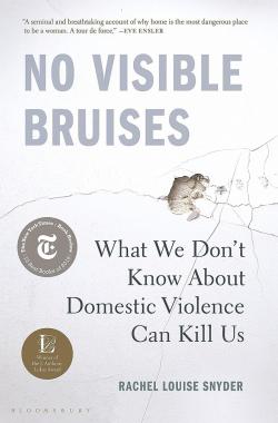 Book cover with title, awards, testimonial from Eve Ensler and an image of damaged plaster wall in a home