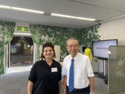 Patricia and Dr Shima in Japan