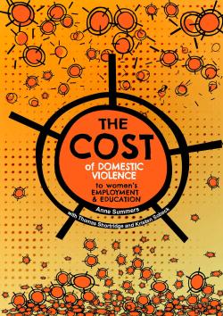The Cost research report by Anne Summers. An orange cover with abstract circular designs.
