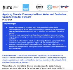 Report cover for the CIRCLE WASH policy brief.