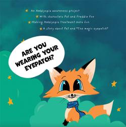 Illustration of a fox with the speech bubble "Are you wearing your eyepatch?"