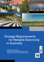 Storage requirements for reliable electricity in Australia front cover