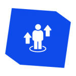 Icon - Person with upward arrows