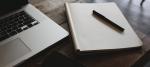 note and laptop