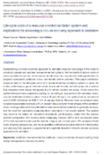 Cover for Life-cycle costs of a resource-oriented sanitation system and implications for advancing a circular economy approach to sanitation 