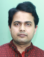 Neck up image of Abu Hasan Johir looking at the camera