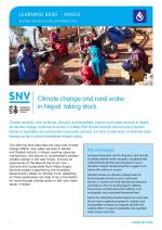 Climate change and rural water in Nepal report cover