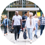Image of students walking in front of UTS Building 8
