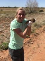 Amber Brown with lizard