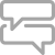Two overlapping speech bubbles in pale charcoal